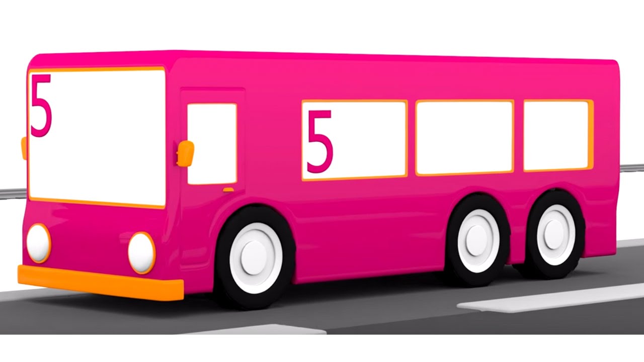 Автобус для детей 4 лет. Автобус мультяшный.